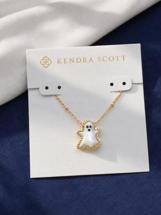 Kendra Scott Jewelry - Kendra Scott Ghost Necklace - Gold White Mother-of-Pearl